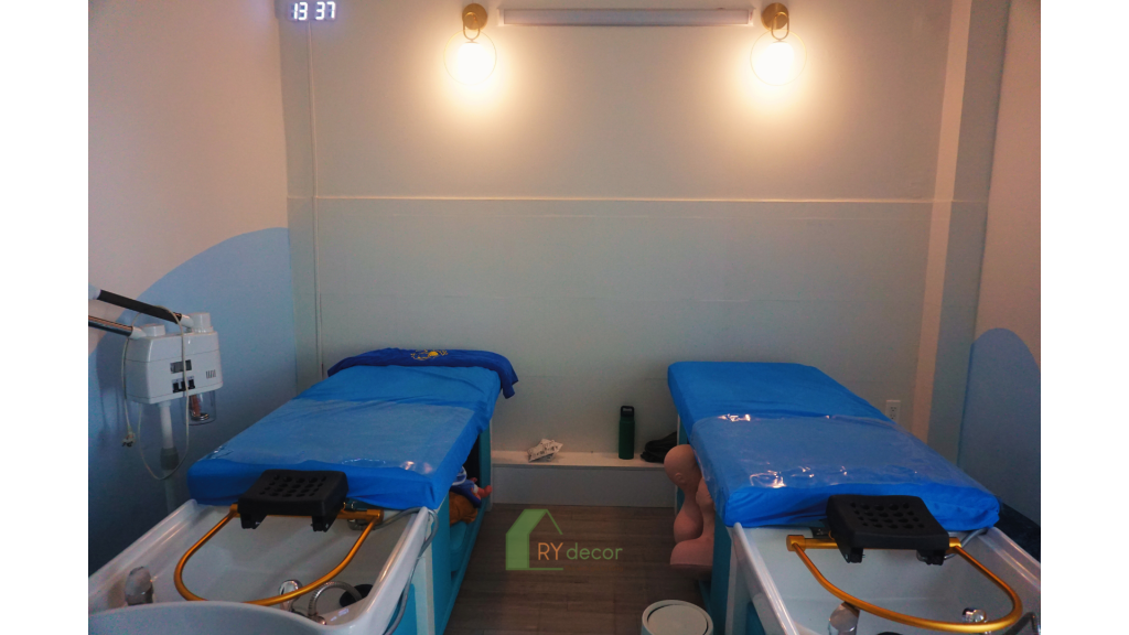 Blue spa giuong massage goi dau