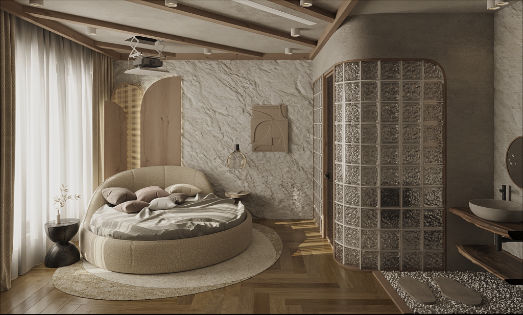 PHONG CÁCH WABI-SABI TÔN VINH VẺ ĐẸP CỦA TỰ NHIÊN 7 phòng ngủ phong cách wabi-sabi