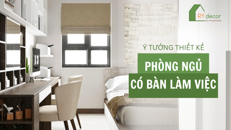 thiết kế phòng ngủ có bàn làm việc