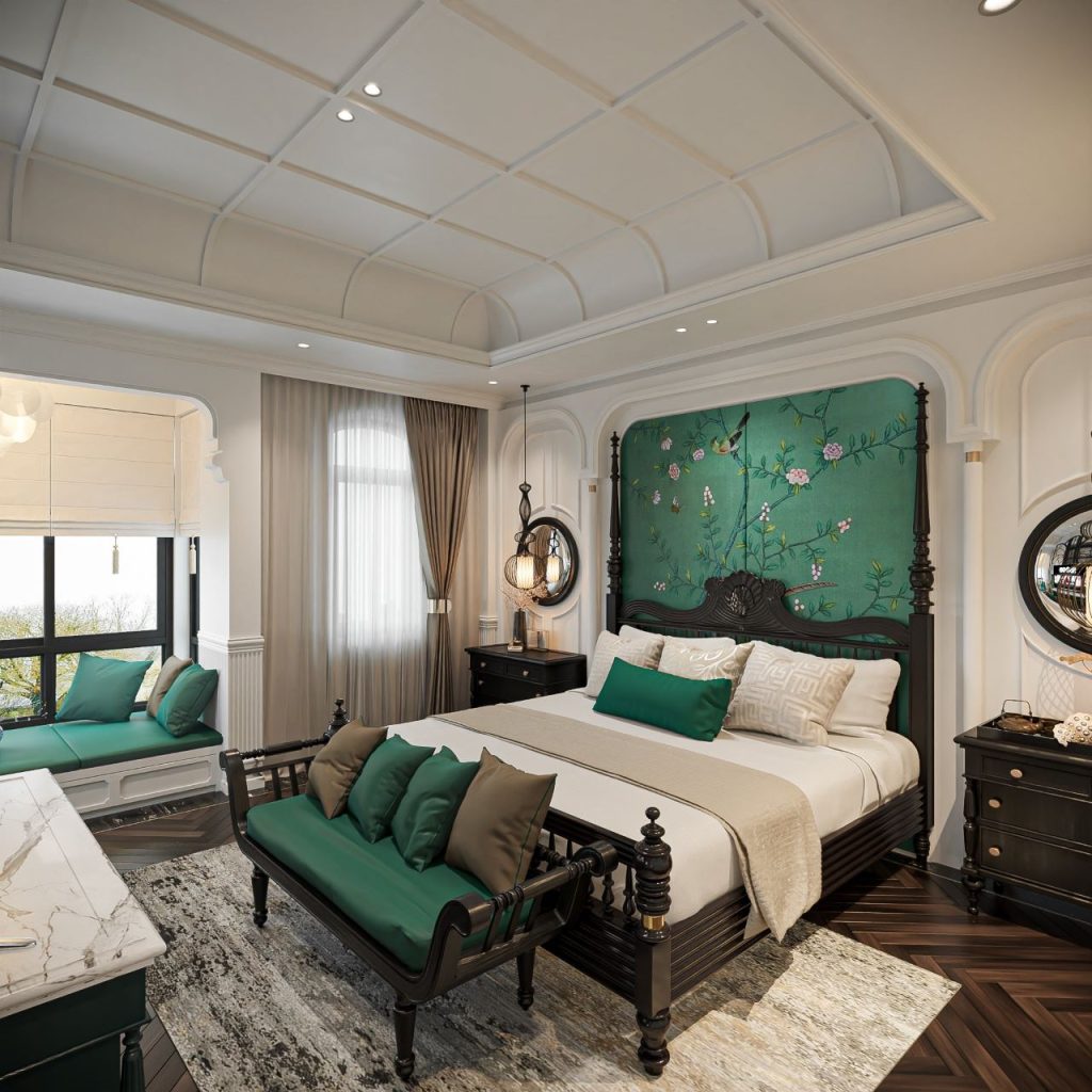 PHONG CÁCH INDOCHINE: TỪ NỘI THẤT ĐẾN NGOẠI THẤT 3 phòng ngủ phong cách indochine