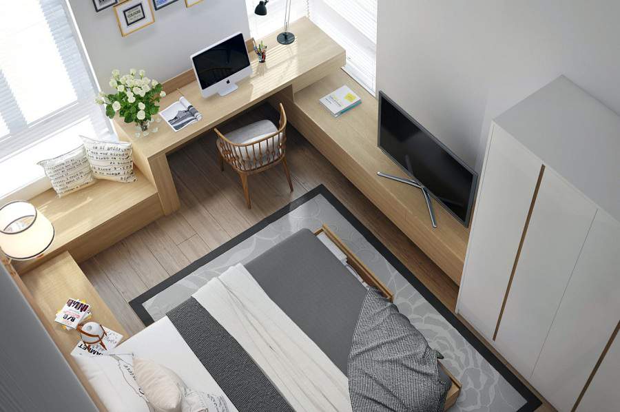 THIẾT KẾ PHÒNG NGỦ CÓ BÀN LÀM VIỆC LÝ TƯỞNG BẠN NÊN XEM 2 lợi ích của phòng ngủ có bàn làm việc