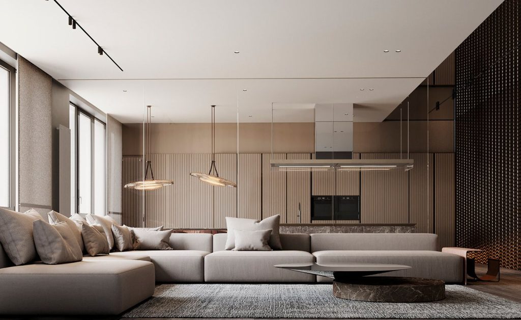 THIẾT KẾ PHONG CÁCH ĐƯƠNG ĐẠI SANG TRỌNG VÀ TIỆN NGHI 9 Điểm nổi bật của phong cách đương đại