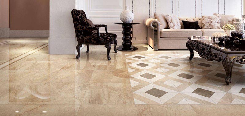 Chọn gạch lát phòng khách đa phong cách 