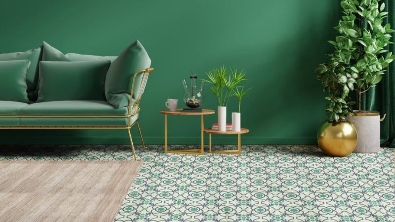 gạch lát phòng khách hợp phong thủy