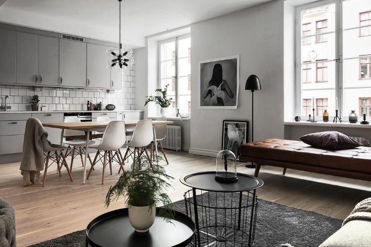 PHONG CÁCH SCANDINAVIAN - BẮC ÂU TRONG NGÔI NHÀ CỦA BẠN 9 Phòng khách phong cách Scandinavian