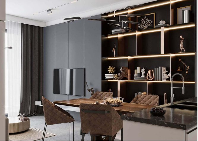 THIẾT KẾ PHONG CÁCH ĐƯƠNG ĐẠI SANG TRỌNG VÀ TIỆN NGHI 3 Điểm nổi bật của phong cách đương đại