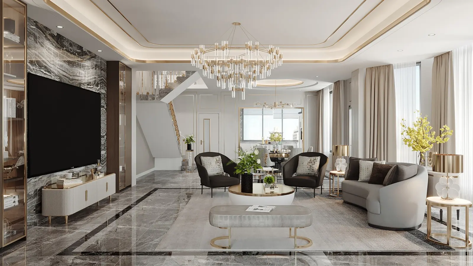 PHONG CÁCH LUXURY: ĐẲNG CẤP VÀ SANG TRỌNG 9 Thiết kế nội thất phong cách Luxury