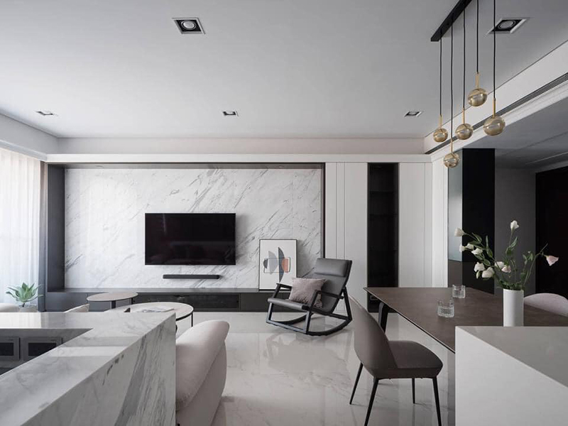 THIẾT KẾ PHONG CÁCH ĐƯƠNG ĐẠI SANG TRỌNG VÀ TIỆN NGHI 15 Thiết kế phòng khách