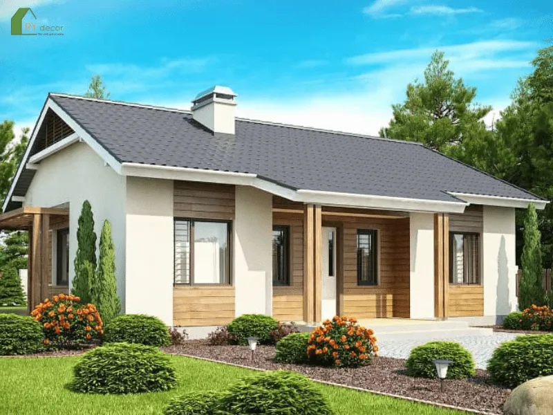 Để không can thiệp quá sâu vào kết cấu 3 gian chính, giải pháp tốt nhất là xây dựng một khối nhà phụ ở phía sau hoặc bên hông