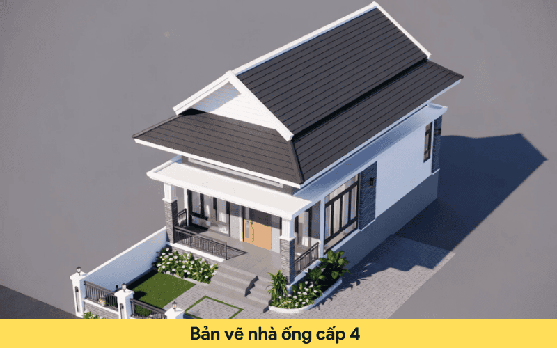 mẫu thiết kế 3d nhà cấp 4 đẹp