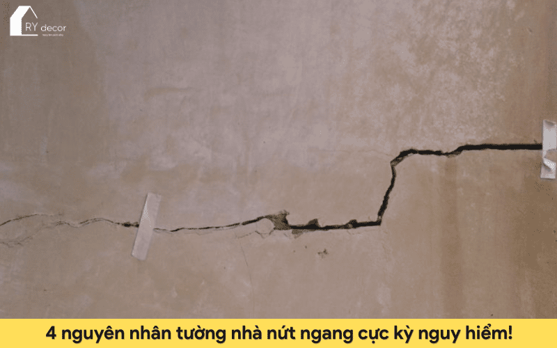 nguyên nhân tường nhà bị nứt ngang